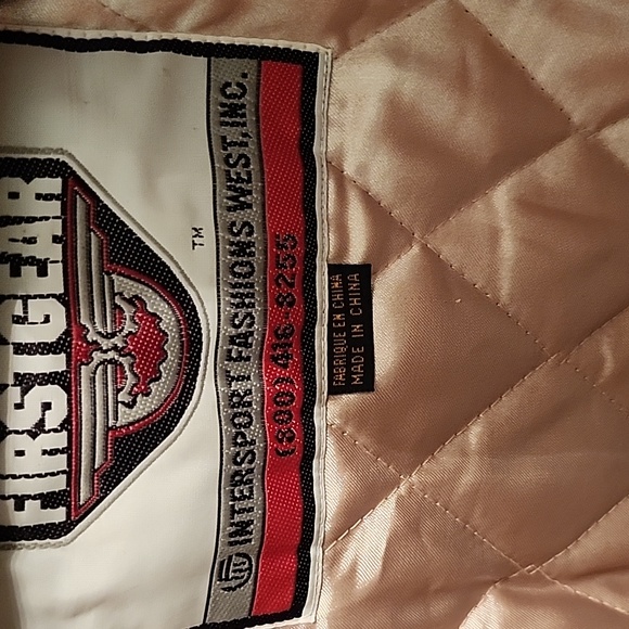 Ladies Motorcycle Jacket Thick Leather BY First Gear size Med but fit like a S - Picture 6 of 7